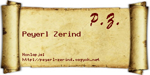Peyerl Zerind névjegykártya